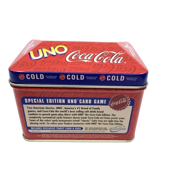 2004 Coca-Cola UNO Playing Cards w/Special Edition Collector Tin Sealed Decks - Picture 6 of 9